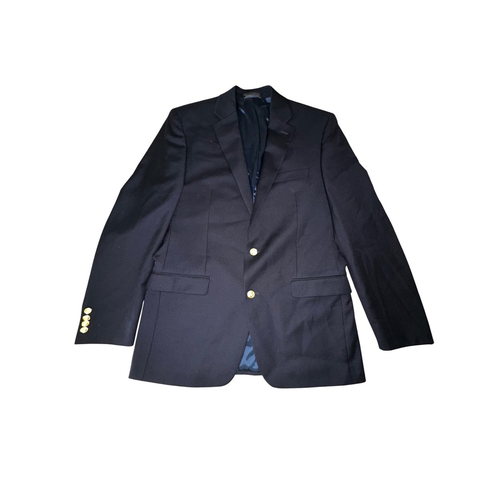 Lauren Ralph Lauren Blazer Men 40 L Blue Wool Blend Sport Coat Single Breasted